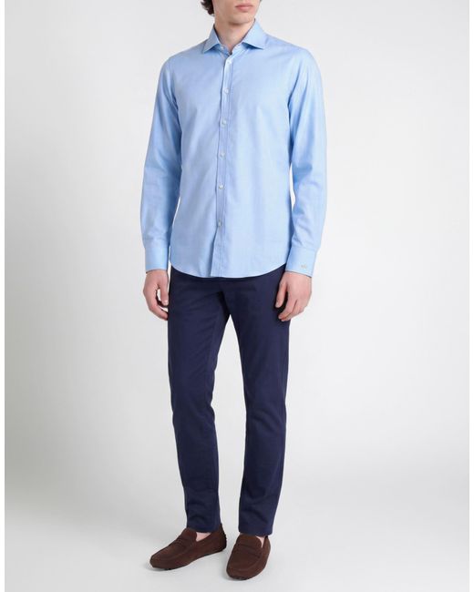 Paul & Shark Blue X-Soft Sky Shirt Cotton, Lyocell for men