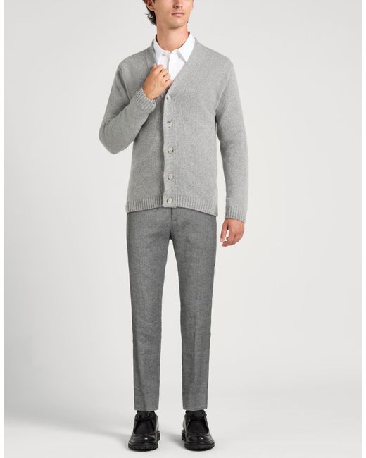 Berwich Gray Pants Linen, Virgin Wool, Polyamide for men