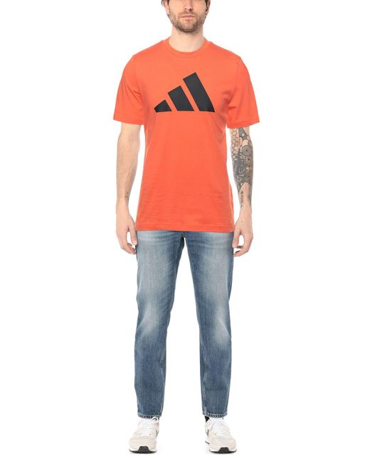 adidas T-shirt in Orange for Men - Lyst