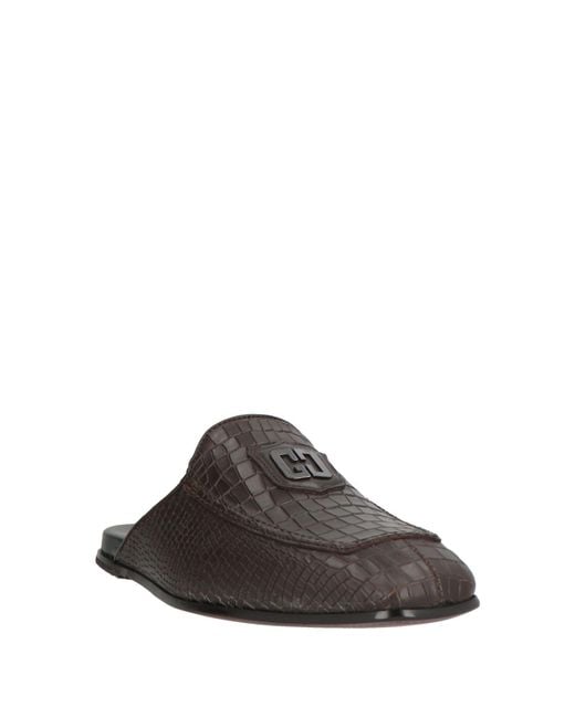 Giovanni Conti Brown Mules & Clogs Leather for men