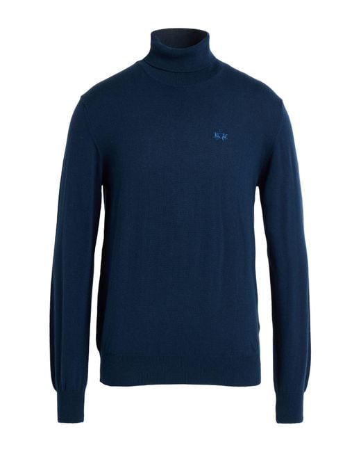 La Martina Blue Turtleneck for men