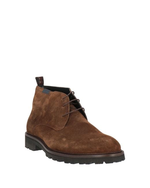 Floris Van Bommel Brown Ankle Boots for men