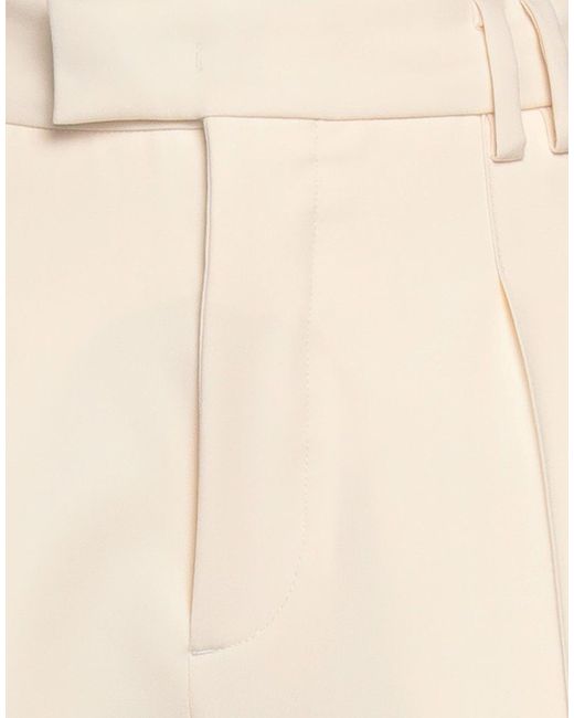 N°21 White Cream Pants Polyester, Wool, Elastane