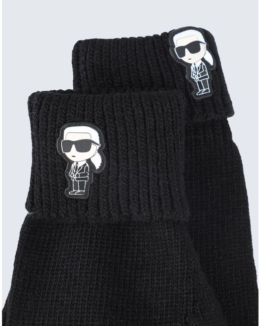 Karl Lagerfeld Black Gloves