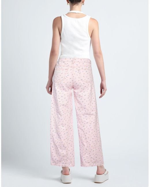 Pantalon en jean Ganni en coloris Pink
