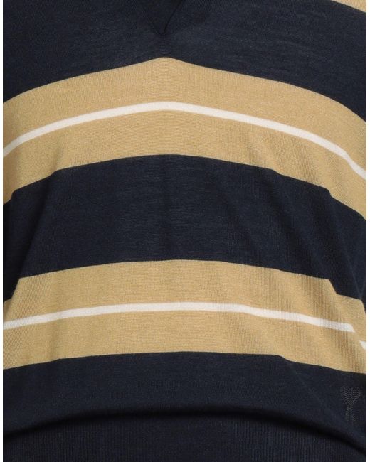 AMI Blue Midnight Sweater Merino Wool, Silk for men