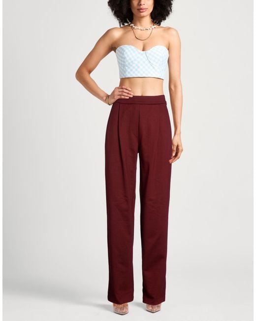 Dries Van Noten Red Pants Cotton