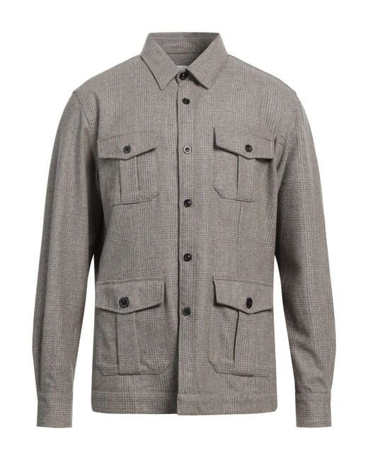 Boglioli Gray Shirt Virgin Wool for men