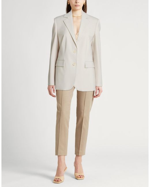 PT Torino White Cream Blazer Virgin Wool, Elastane