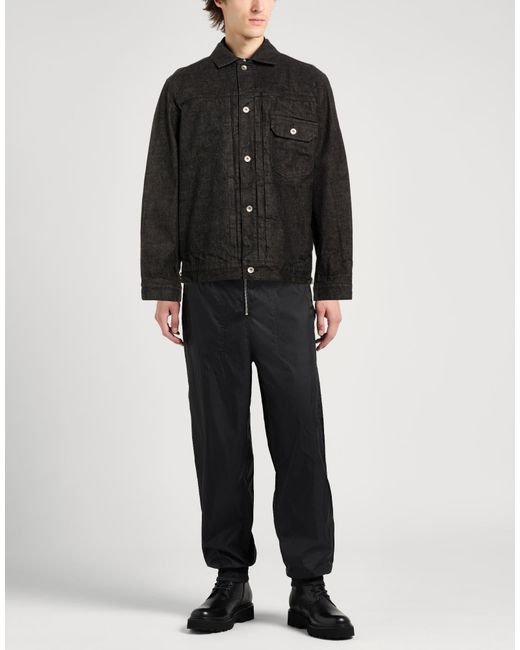 Sacai Black Charcoal Denim Outerwear Cotton for men