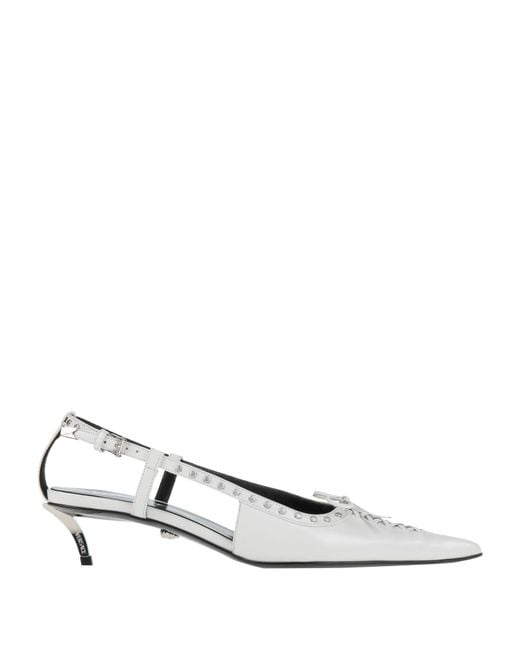 Versace White Pumps