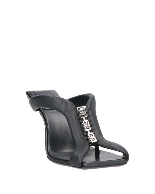 Givenchy Black Thong Sandal