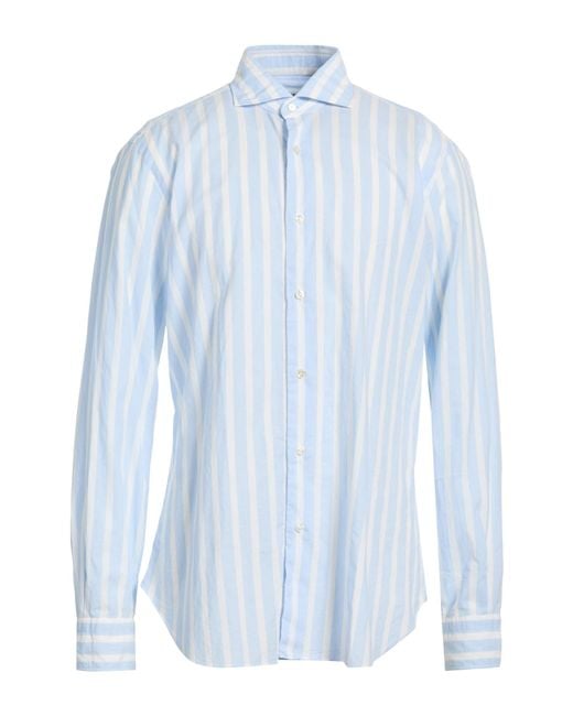 Barba Napoli Blue Sky Shirt Linen, Cotton for men