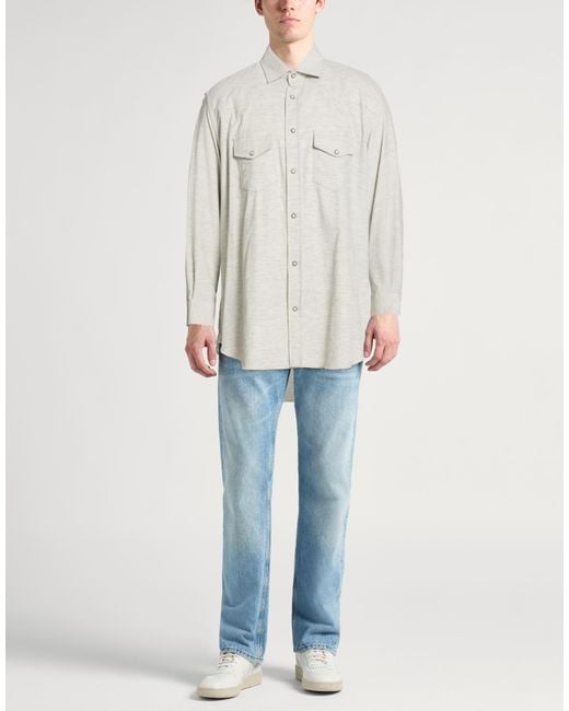 Eleventy White Light Shirt Cotton for men