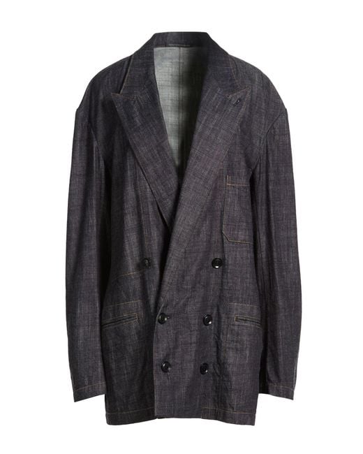 Y's Yohji Yamamoto Women's Gray Blazer Cotton