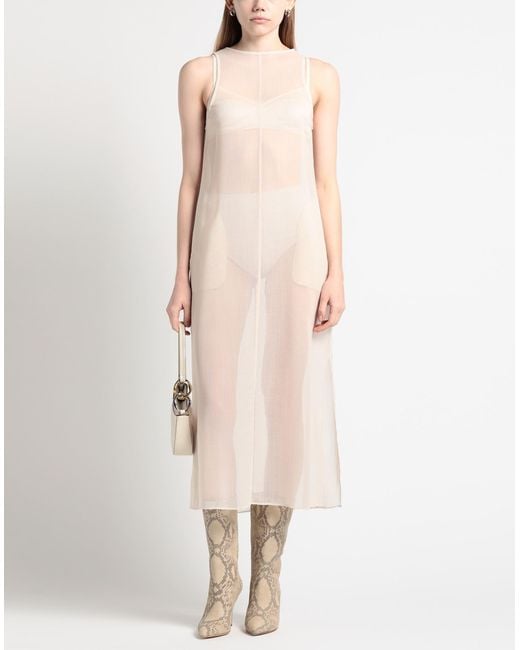 Auralee White Midi Dress