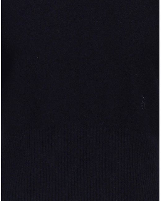 Jil Sander Blue Midnight Turtleneck Wool, Viscose