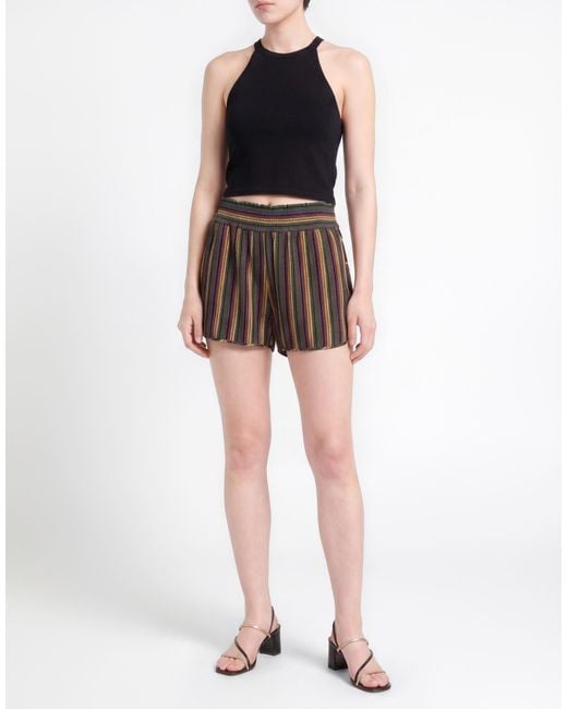 Momoní Gray Shorts & Bermuda Shorts Viscose, Metallic Fiber, Polyamide, Elastane