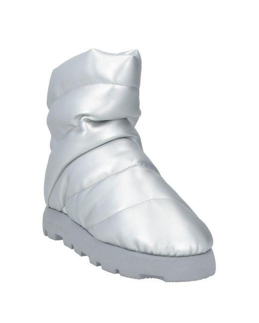 PIUMESTUDIO Gray Ankle Boots Textile Fibers
