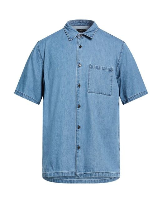 Theory Blue Denim Shirts for men