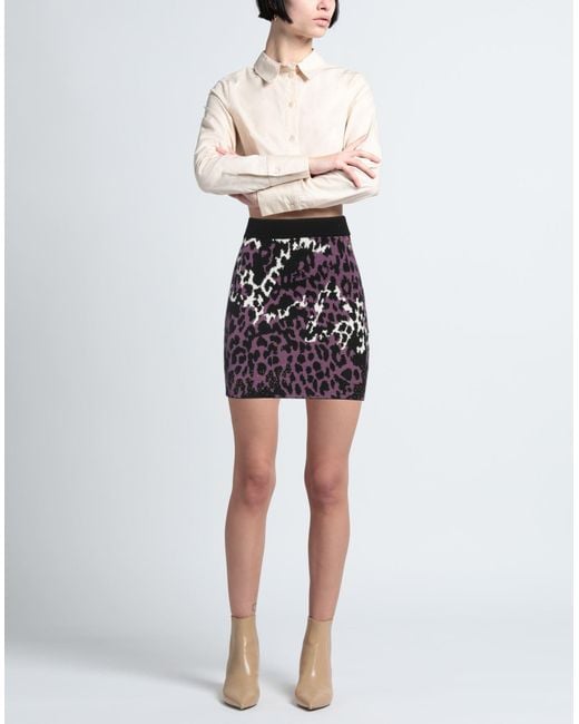 Just Cavalli Black Mini Skirt Viscose, Polyester