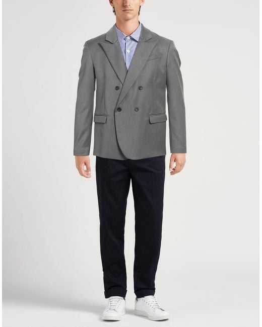 Imperial Gray Blazer Polyester, Viscose, Elastane for men