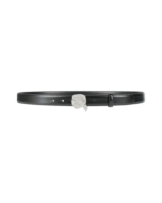 Karl Lagerfeld White Belt Leather