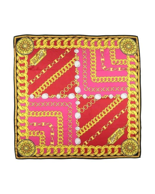 Versace Jeans Couture Pink Scarf Silk