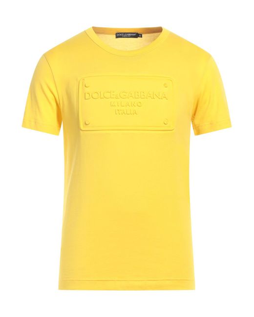 Dolce & Gabbana Yellow T-shirt for men