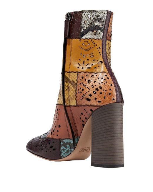 Chloé Multicolor Ankle Boots