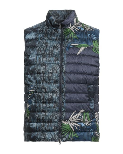 Herno Blue Vest Polyester for men