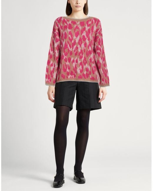 Liu Jo Pink Fuchsia Sweater Acrylic, Polyamide, Alpaca Wool, Viscose, Metallic Polyester