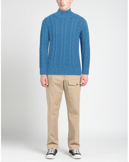 Paolo Pecora Blue Turtleneck for men