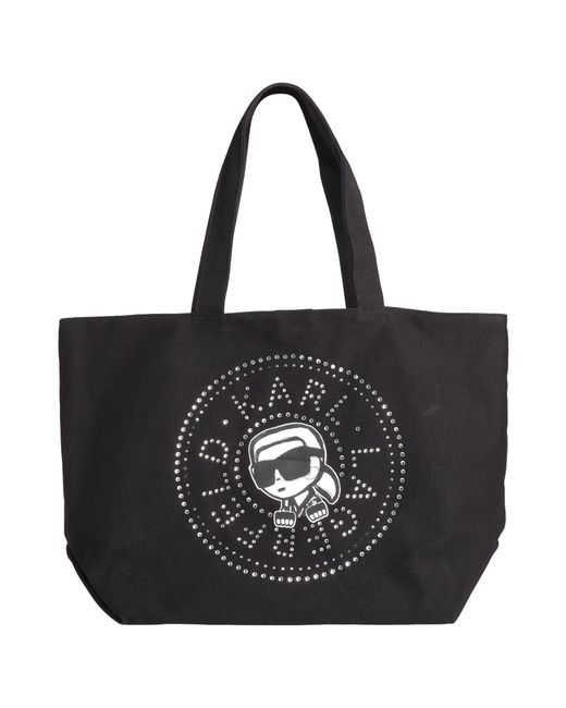 Karl Lagerfeld Black Handbag Organic Cotton, Cotton