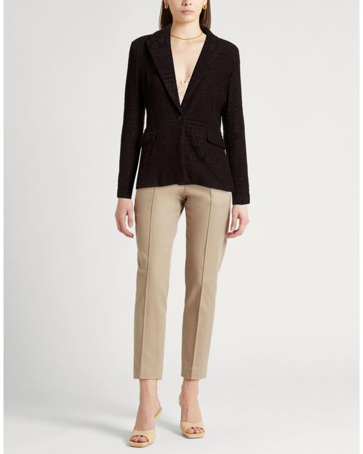 Liu Jo Black Blazer Cotton, Polyamide, Elastane