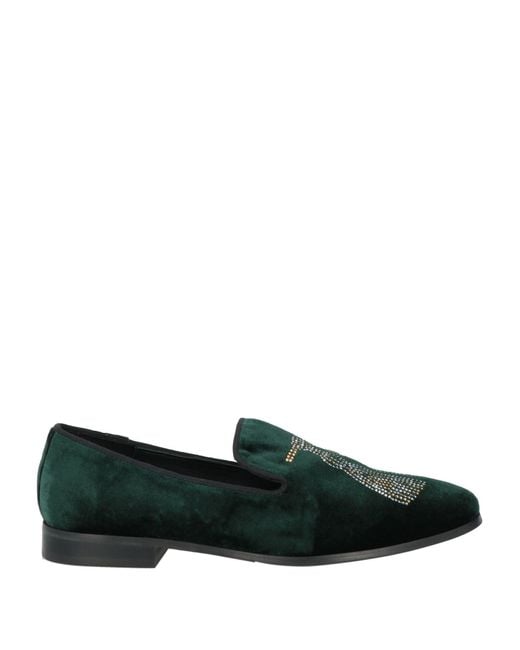 Pedro Miralles Green Dark Loafers Textile Fibers