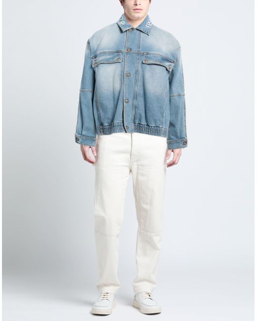 Versace Blue Denim Outerwear for men