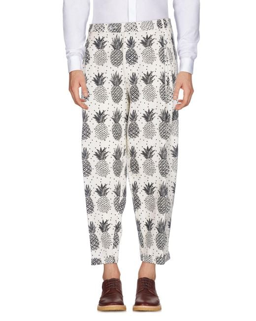 Dolce & Gabbana Gray Pants Linen for men