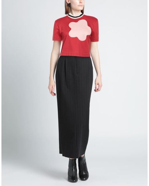 KENZO Red T-Shirt Viscose, Polyamide, Elastane