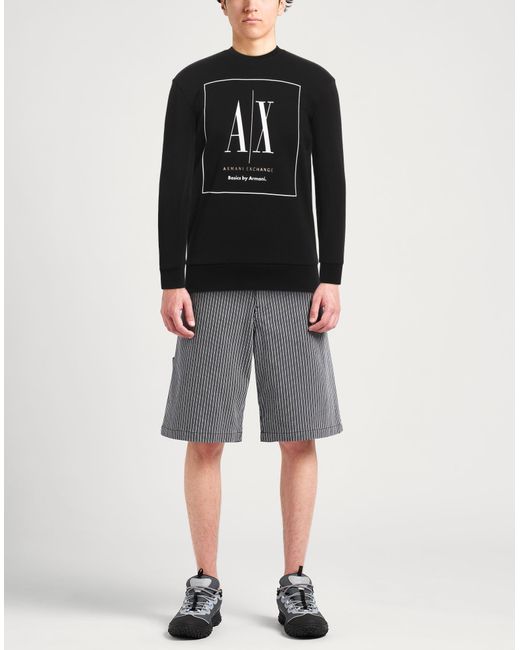 ARMANI EXCHANGE Black Sweatshirt for men