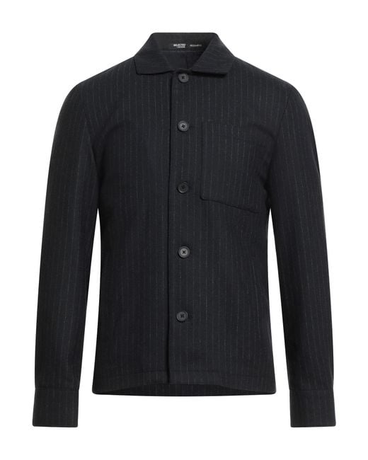 SELECTED Blue Midnight Jacket Polyester, Wool, Elastane for men