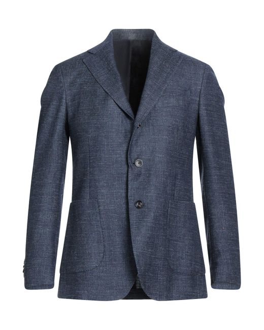 Trussardi Wool Suit Jacket in Dark Blue (Blue) for Men | Lyst