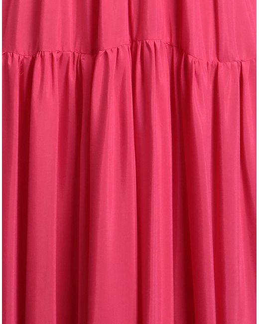 Rebel Queen Red Fuchsia Midi Dress Viscose
