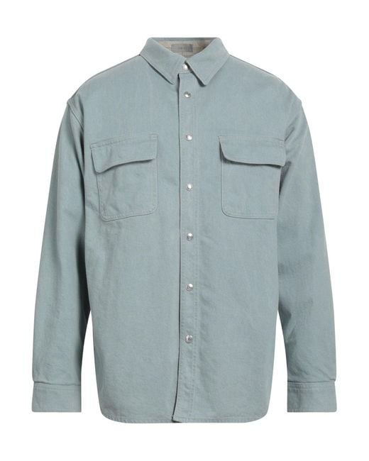 Dior Blue Denim Shirt Cotton, Elastane for men