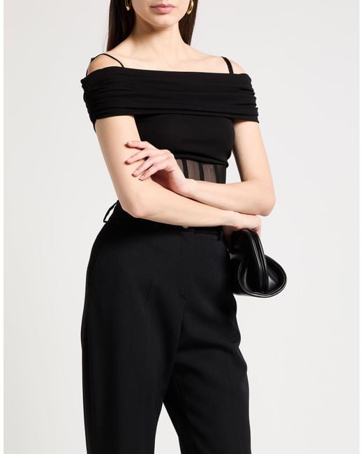 Blumarine Black Top Viscose, Polyamide, Elastane