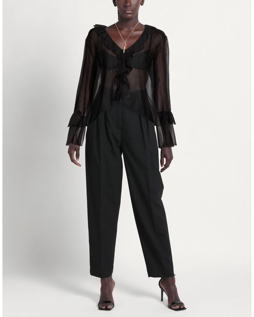 Please Black Shirt Polyester