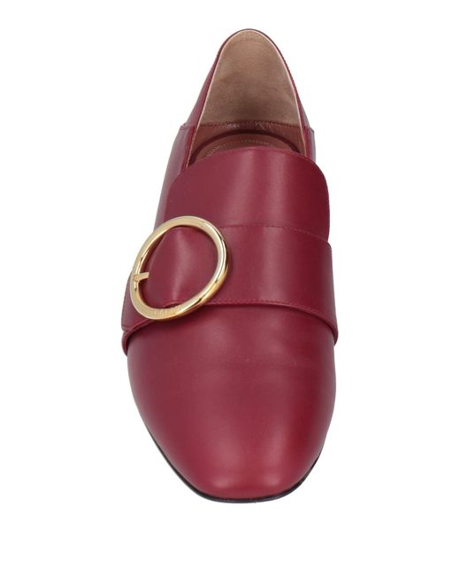 Bally Red Loafers
