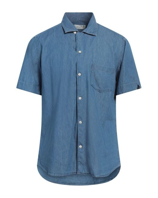 Camisa vaquera Tintoria Mattei 954 de hombre de color Blue