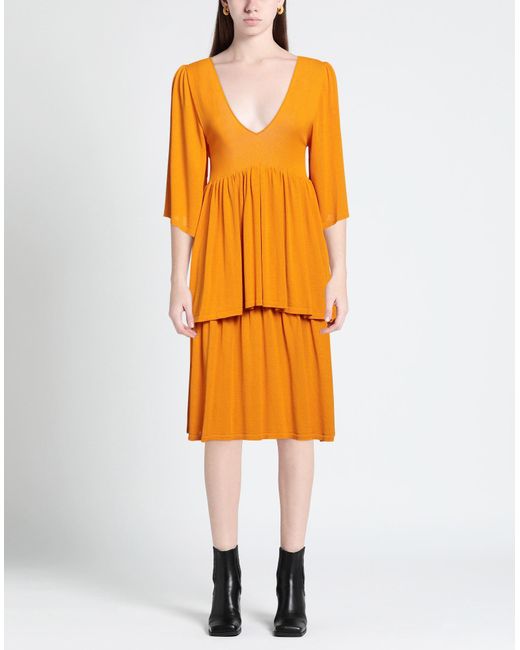 Scaglione Orange Midi Dress