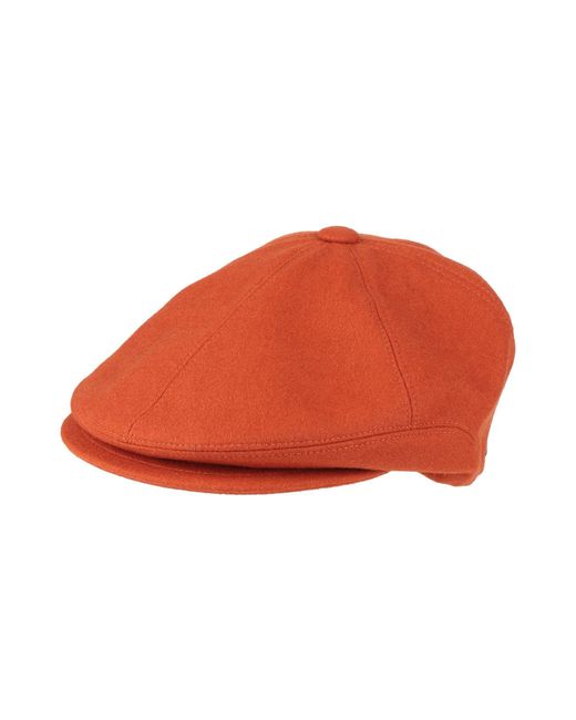 Borsalino Orange Hat for men